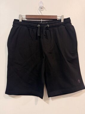 French Connection NWT Lounge Men's Black Athletic Drawstring Shorts Size XS